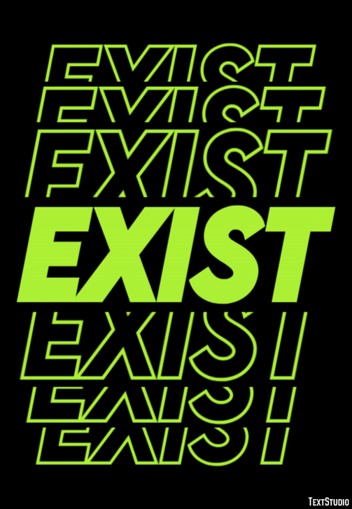 Exist Efeito de texto
