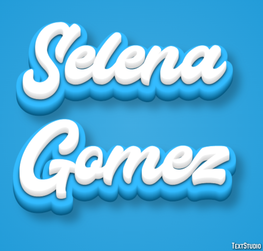 Selena Gomez Efeito de texto