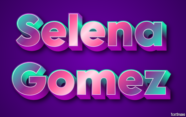 Selena Gomez Efeito de texto