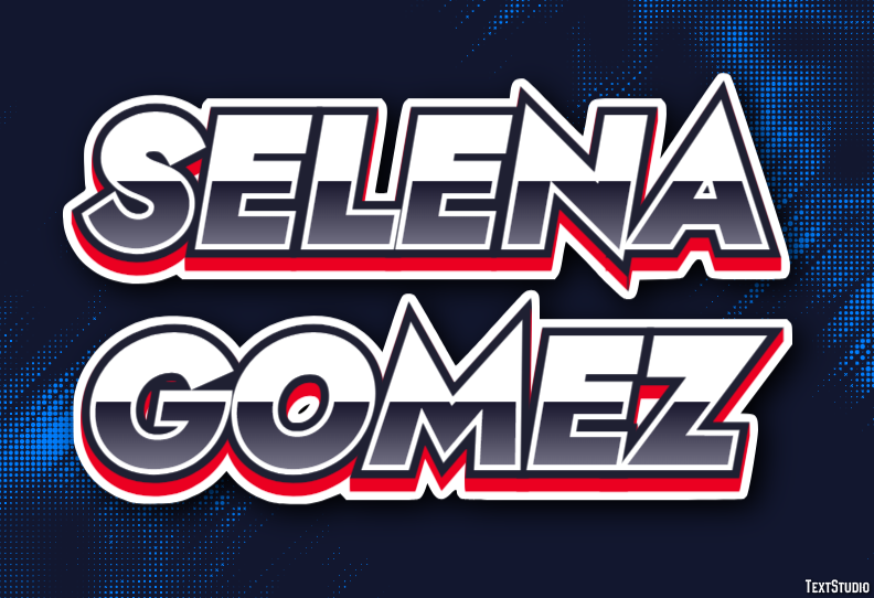 Selena Gomez Texteffekt