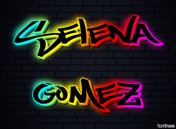 Selena Gomez Efeito de texto