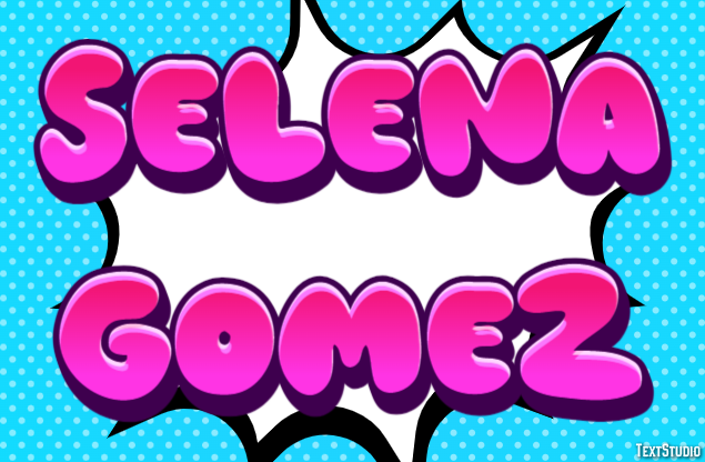 Selena Gomez Texteffekt