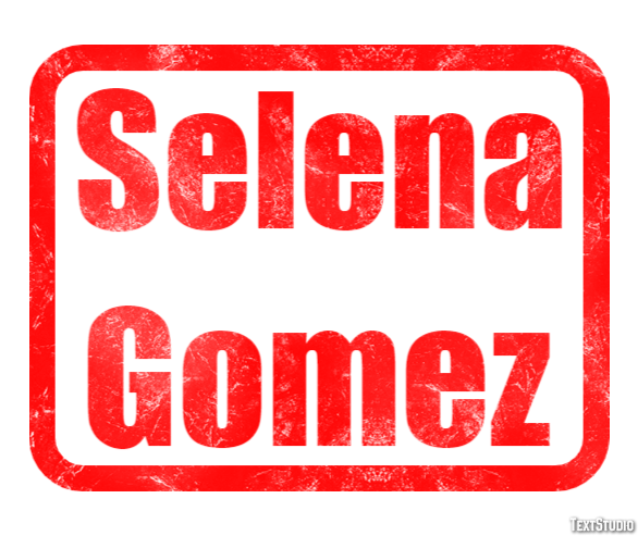 Selena Gomez Texteffekt