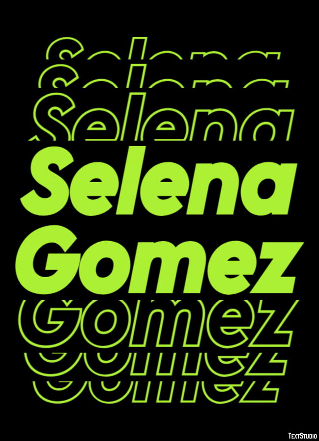 Selena Gomez Texteffekt