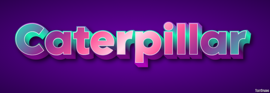 Caterpillar Text effect