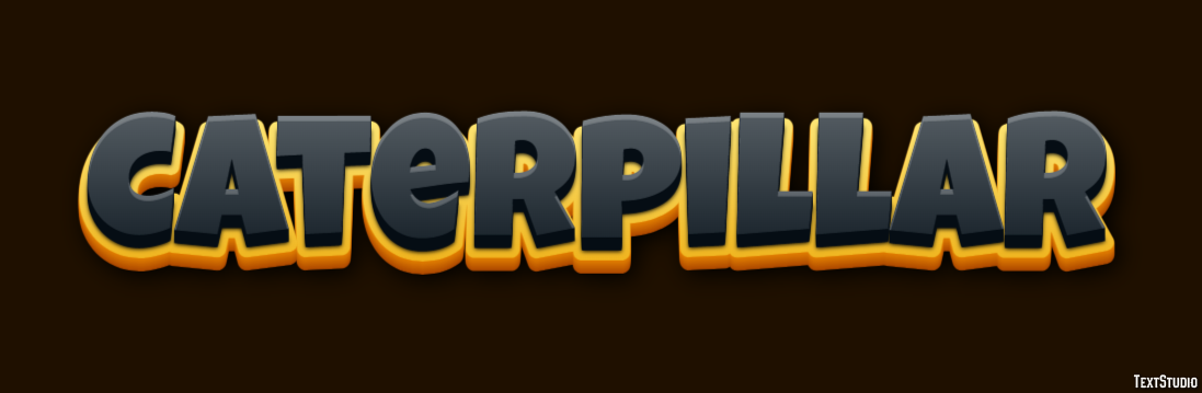 Caterpillar Text effect
