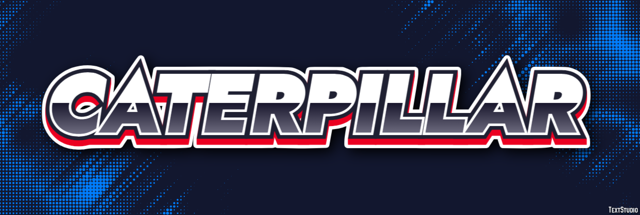 Caterpillar Text effect