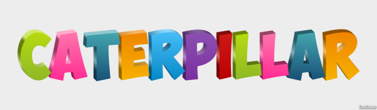 Caterpillar Text effect