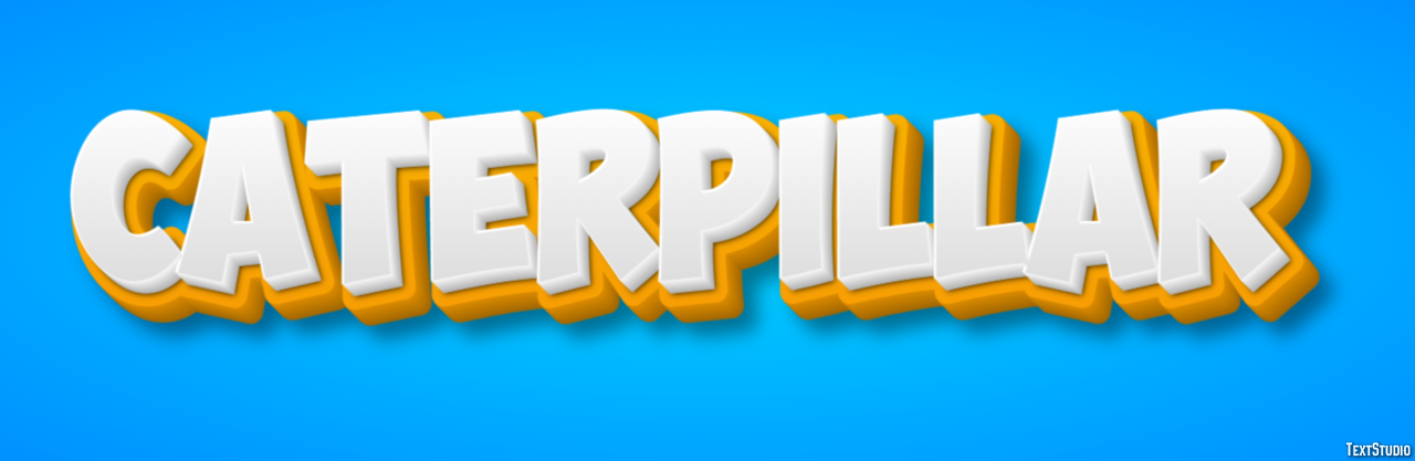 Caterpillar Text effect