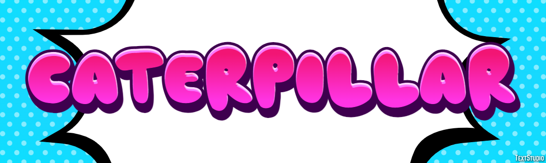 Caterpillar Text effect