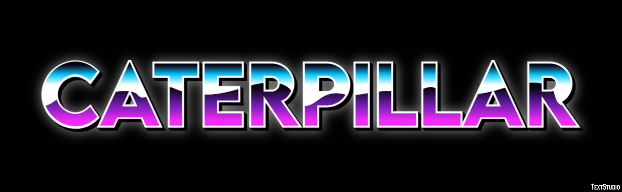 Caterpillar Text effect