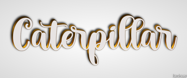 Caterpillar Text effect