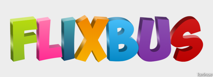 Flixbus Tekst effect