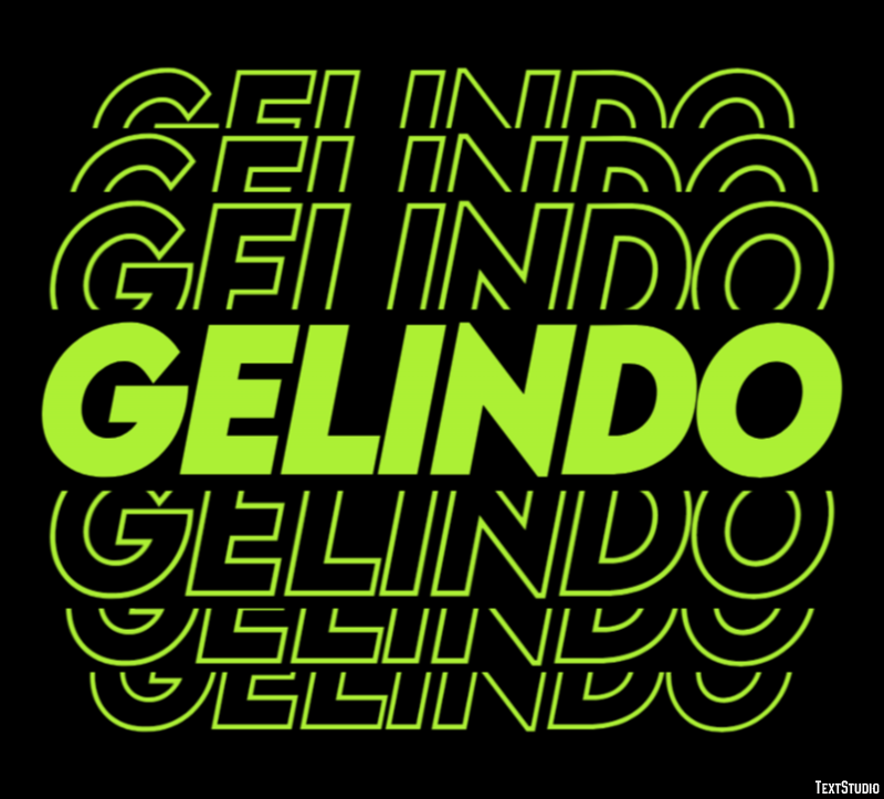 Gelindo Effetto testo
