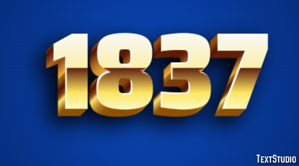 1837 Text Effect