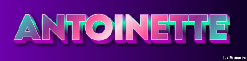 Antoinette Text effect