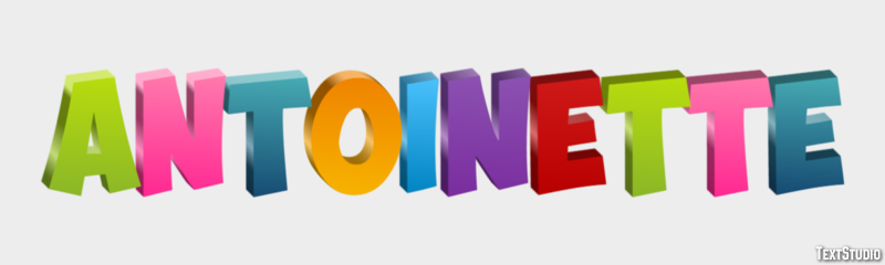 Antoinette Text effect