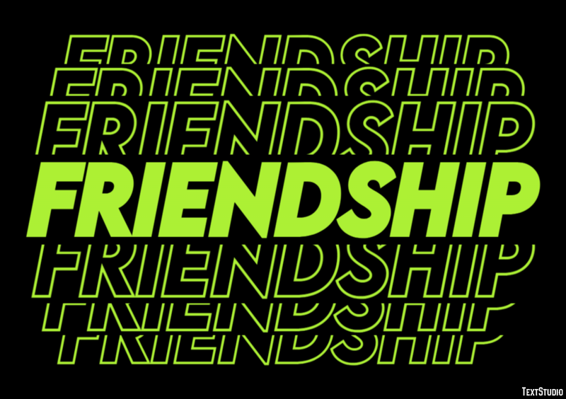 Friendship Text Effect