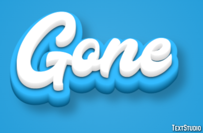 Gone Text Effect