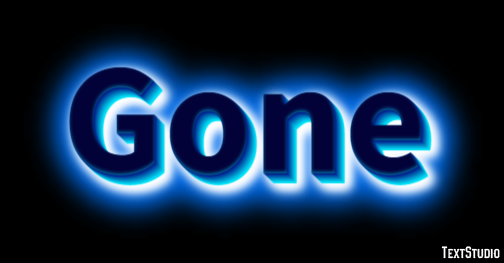 Gone Text Effect