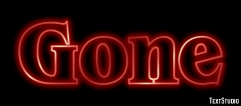 Gone Text Effect