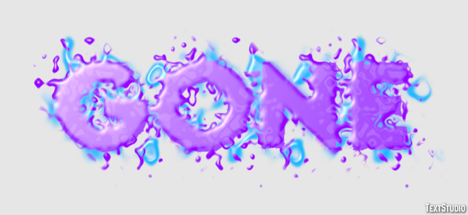 Gone Text Effect