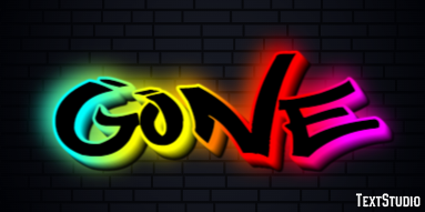 Gone Text Effect