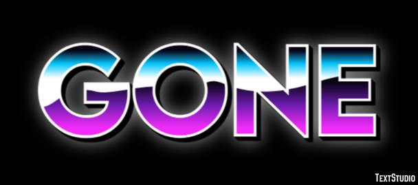 Gone Efecto de Texto