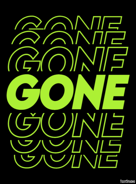 Gone Efecto de Texto