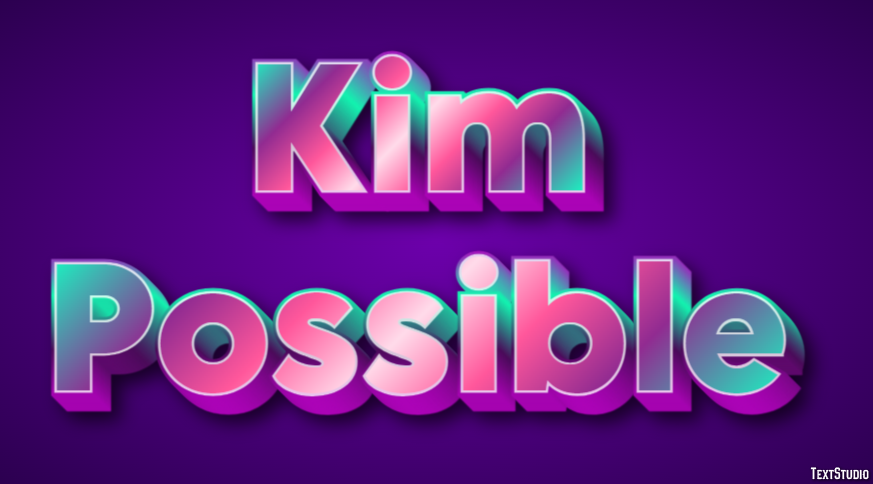 Kim Possible Text Effect