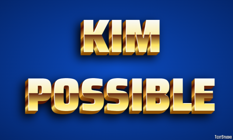 Kim Possible Efeito de texto