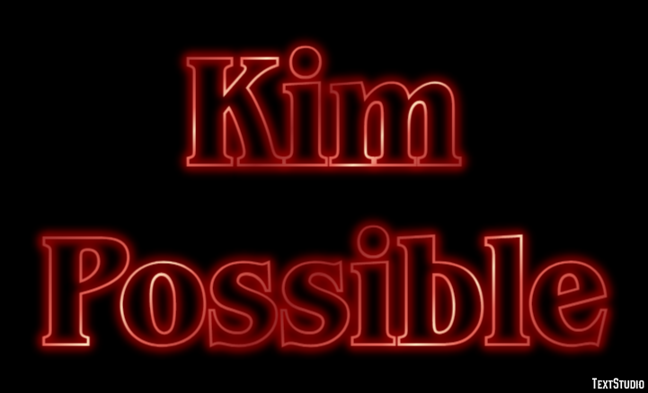 Kim Possible Text Effect