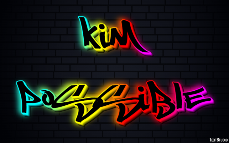 Kim Possible Text Effect