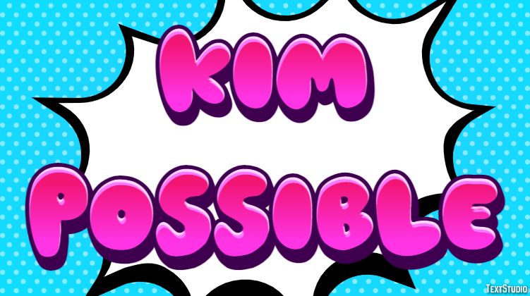 Kim Possible Эффект текста