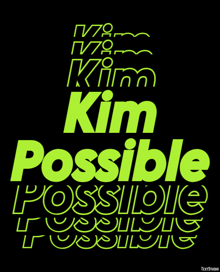 Kim Possible Эффект текста