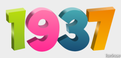 1937 Text Effect
