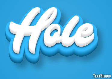 Hole Эффект текста