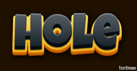 Hole Efecto de Texto