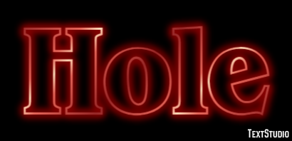 Hole Эффект текста