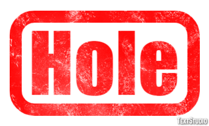 Hole Эффект текста