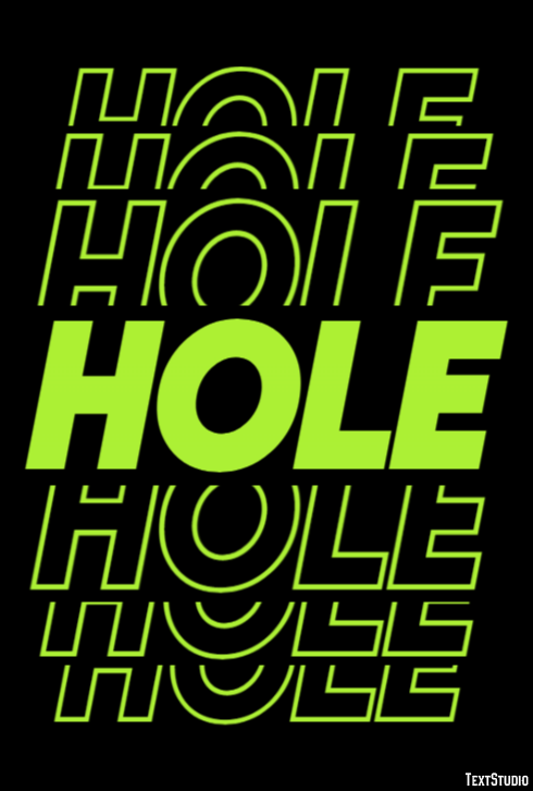 Hole Efecto de Texto