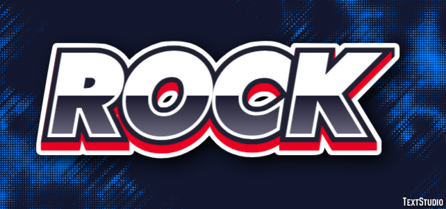 Rock Text effect