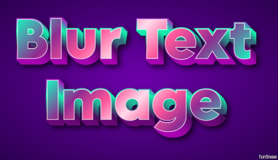 Blur Text Image Text Effect