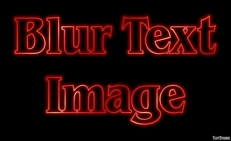 Blur Text Image Text Effect
