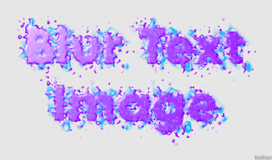 Blur Text Image Text Effect