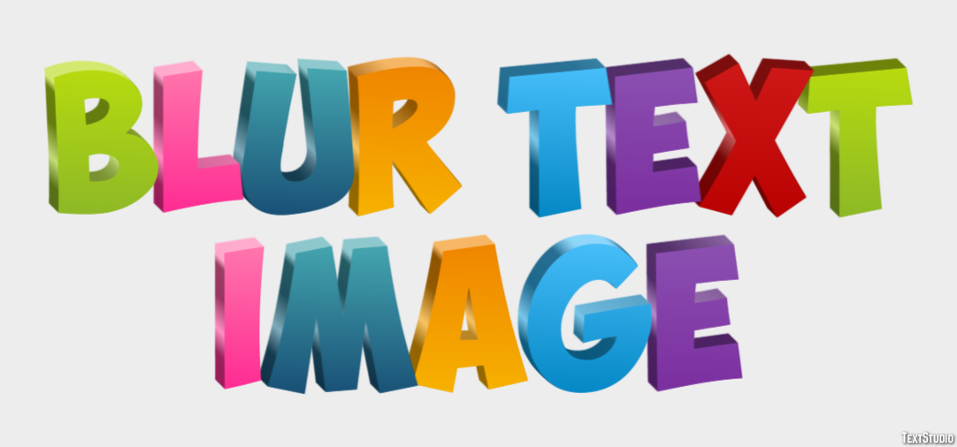 Blur Text Image Text Effect