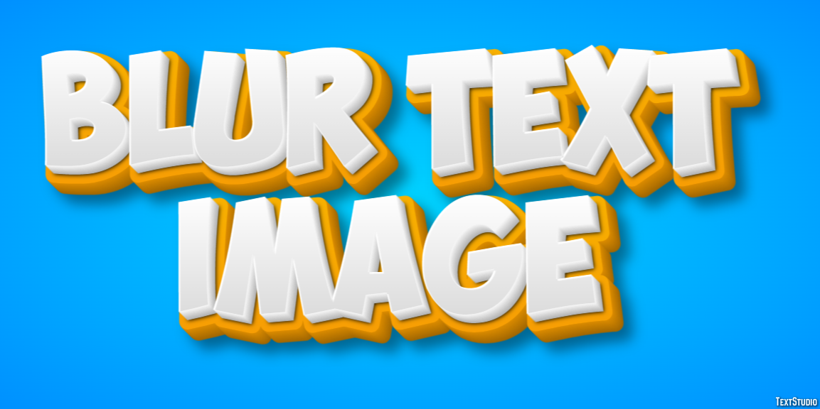 Blur Text Image Text Effect