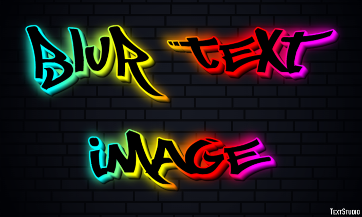Blur Text Image Text Effect