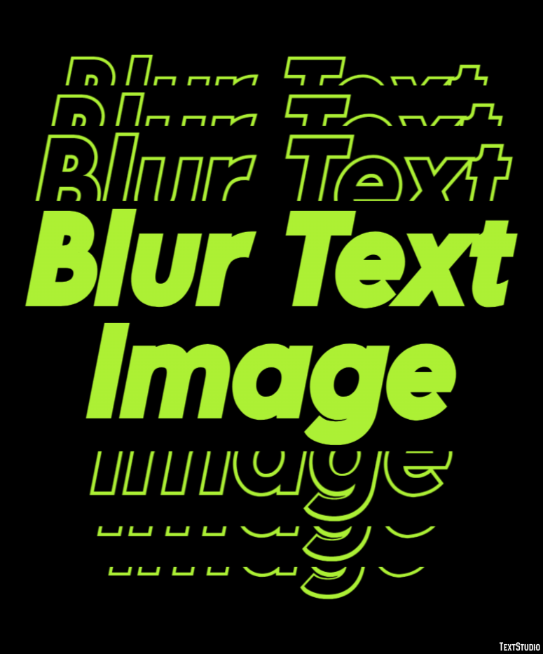 Blur Text Image Text Effect