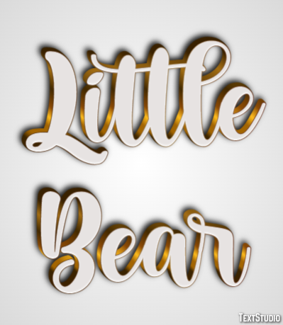 Little Bear Efecto de Texto